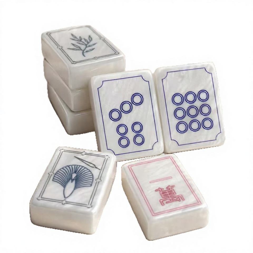 American Mahjong Tiles Hand Rolled Mahjong Set 160 Pieces Travel Table ...