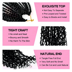 Extension Singola Sintetica Naturale Resistente al Calore per Trecce Crochet, Twist Singolo, River Goddess Locs Faux - Product Image 3