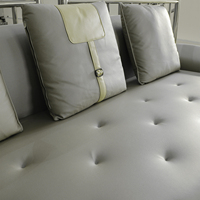Modernes Ergonomisches Komfortables Lounge-Sofa-Set mit 2 Sesseln Leathaire Hochdichte Schaumstoffsitze Eisenrahmen