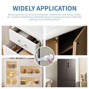 Usine Kid facile à installer serrures d'armoire en plastique pour la sécurité des enfants 3M ruban adhésif pour tiroirs réfrigérateur porte toilette - Product Image 6