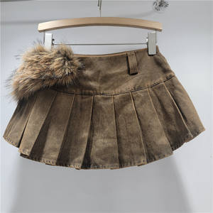 Yazlık Kadın Giysileri Moda Tasarım <span class=keywords><strong>Mini</strong></span> Etek Şort Bayanlar A Kesim Pileli <span class=keywords><strong>Mini</strong></span> Etekler Kadın Günlük Etek - Product Image 3