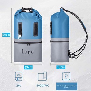 Nouveau <span class=keywords><strong>sac</strong></span> seau isotherme multifonctionnel 20L en tissu maillé <span class=keywords><strong>enduit</strong></span> PVC 500D, étanche, idéal pour l'extérieur et le maintien de la fraîcheur, le plus vendu - Product Image 2