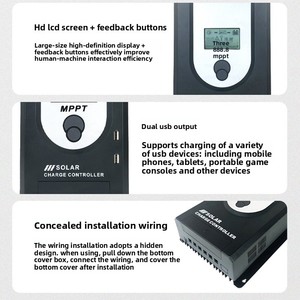 Nhà Máy 10a20a30a thông minh năng lượng mặt trời bảng điều chỉnh hệ thống pin 12V 24V tự động MPPT năng lượng mặt trời CHARGE <span class=keywords><strong>CONTROLLER</strong></span> LCD hiển thị 99.9% - Product Image 5