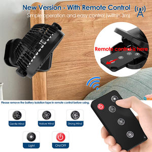 <span class=keywords><strong>พัดลม</strong></span>ตั้งโต๊ะอเนกประสงค์สำหรับตั้งแคมป์กลางแจ้งพร้อมรีโมทคอนโทรลไฟ USB ชาร์จใหม่ได้ แบตเตอรี่ 8000mAh แบบพกพาขนาด 6 นิ้ว - Product Image 3