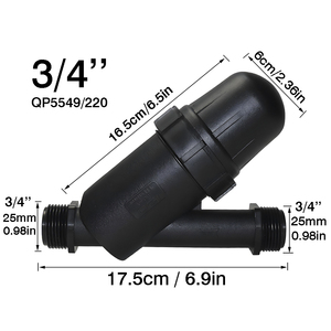 Filtro per Spruzzatore G1'' 3/4'' per Irrigazione a Goccia, Fontana da Giardino, <span class=keywords><strong>Rete</strong></span> Nera a 120 Maglie - Product Image 5