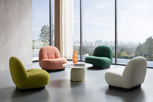 Divano Moderno Italiano da Ufficio, Divano da Terra per Hotel, Divano in Tessuto per Sale d'Attesa e Aree Pubbliche - Product Image 3
