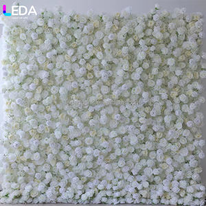 LEDA - Panel de Flores Artificiales de Seda Blanca Clásica para Decoración de Bodas y Fiestas, Entrega Rápida - Product Image 1