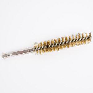 Spazzola per la pulizia del tubo con foro in <span class=keywords><strong>acciaio</strong></span> inossidabile punta da trapano rotonda per spazzola metallica per la rimozione della ruggine con gambo esagonale da 6mm - Product Image 3