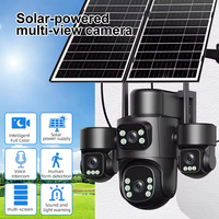 Cámara de Seguridad Exterior Aov Solar 4G con Doble Lente, PTZ 360 Grados, a Todo Color, Impermeable, con Almacenamiento en la Nube y Tarjeta SIM