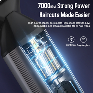 5619 <span class=keywords><strong>tondeuse</strong></span> à cheveux électrique Rechargeable pour hommes sans fil USB toiletteur en acier inoxydable pour barbe corps coupe de cheveux usage domestique - Product Image 5