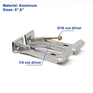Nhôm 5 Inch 6 Inch Đầu Vít Liền Mạch Máng Xối Hidden Móc Áo Chân Đế Cho Mưa Máng Xối - Product Image 2