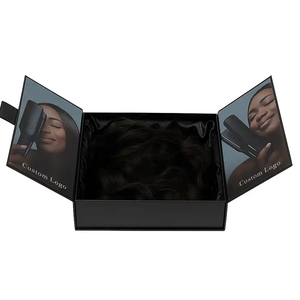 Boîtes d'emballage pour perruques et mèches de cheveux, largement utilisées, avec logo personnalisé, fermeture magnétique pliable, coffret cadeau - Product Image 3