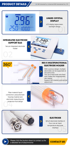 เครื่องวัดค่า PH/ORP ดิจิตอลสำหรับห้องปฏิบัติการ รุ่น PH300F พร้อมหน้าจอ LCD ความละเอียดสูงขนาด 5.7 นิ้ว และคุณสมบัติการอ่านค่าได้หลายรูปแบบ - Product Image 3