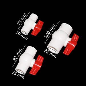 Bướm xử lý 20mm 25mm 32mm PVC bóng van phụ kiện đường ống nhỏ gọn bóng van - Product Image 2