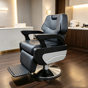 Fauteuil de Barbier Réglable en Hauteur et Inclinaison, Multifonctionnel pour Salon de Coiffure, Beauté, Tatouage, Shampoing, Massage, Coiffage - Mobilier de Salon - Product Image 2