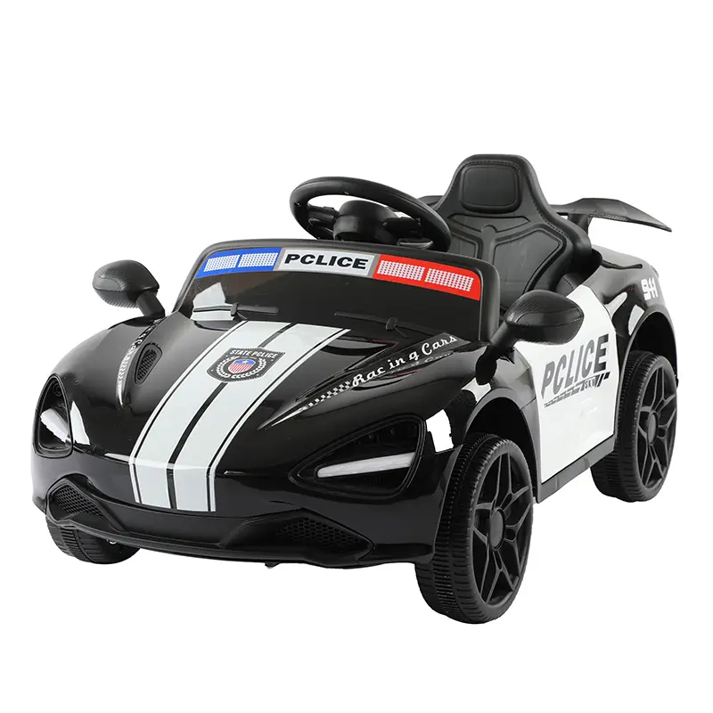 Acekool Kids Electric Ride On Police Car, 12V Battery Powered SUV Truck
