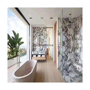 Usine de marbre italienne d'importation populaire grande dalle de comptoir d'île en marbre poli en gros calacatta violar - Product Image 3