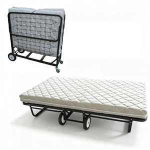 <span class=keywords><strong>Lit</strong></span> d'appoint d'hôtel avec matelas, <span class=keywords><strong>lit</strong></span> d'invité pliable portable avec roulettes, <span class=keywords><strong>lit</strong></span> pliant robuste à structure métallique pour hôtel - Product Image 1