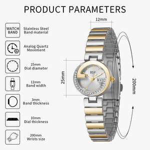 <span class=keywords><strong>Montre</strong></span> pour femme de luxe antique <span class=keywords><strong>à</strong></span> la mode, plaquée or, mouvement <span class=keywords><strong>à</strong></span> quartz, bracelet en cuir, étanche, ligne premium, diamant, dernière arrivée - Product Image 5
