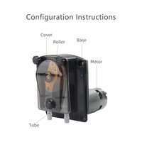 JIHPUMP 12V 24V 1000ml OEM pompe péristaltique de distribution de liquide de dosage de qualité alimentaire pour Machine à boissons alimentaires