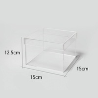 Boîte transparente en acrylique Aierflorist pour 1, 9, 16, 24 fleurs, couvercle d'emballage pour mariage, boîte de rangement pour roses préservées en acrylique
