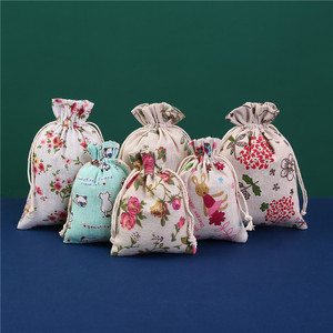 Có Thể Tái Chế Tùy Chỉnh In Logo Cotton Linen Dây Kéo Lưu Trữ Túi Đồ Trang Sức Quà Tặng Bao Bì Pouch Với Quần Áo Đồ Lót - Product Image 2