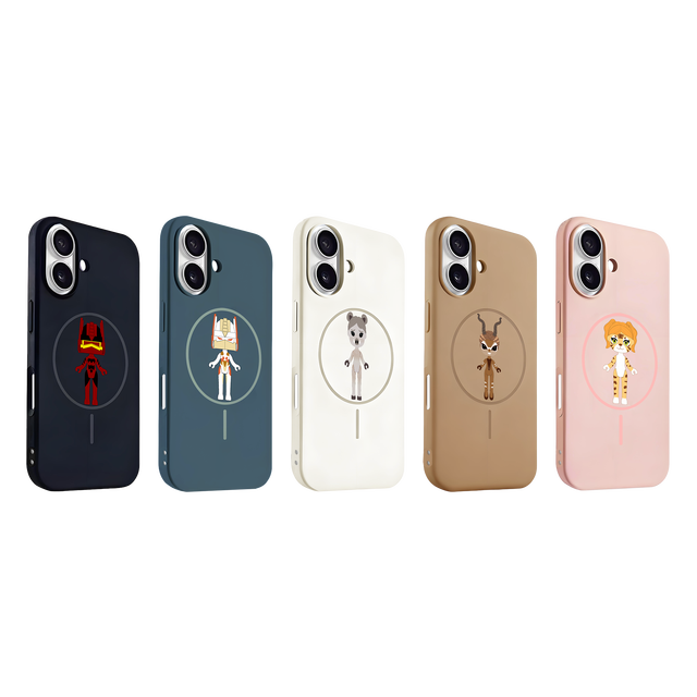 PLENTY MORE Customizable Luxury Real Silicone Magnetic Strap Case Cartoon Design for Waterproof Shockproof 360 Protection
