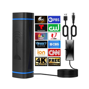 <span class=keywords><strong>Antena</strong></span> de <span class=keywords><strong>TV</strong></span> Digital <span class=keywords><strong>HD</strong></span> <span class=keywords><strong>para</strong></span> Interiores SIGNALWELL con Amplificador de Señal Inteligente, 1200+ Millas de Alcance, Ganancia de 39dBi, Plástico Negro, Compatible con Todos los Televisores Inteligentes 4K 1080p DTMB - Product Image 1