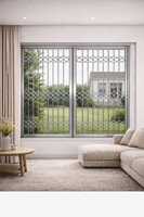 Grille de sécurité coulissante et pliante en acier inoxydable durable, installation par vis pour magasins, maisons, portes, barrière antivol traditionnelle