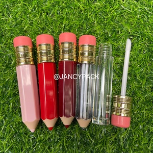 JANCY, rosa, rojo, transparente, en forma de lápiz, 3,5 ml, envases de brillo de labios, contenedor de esmalte de labios personalizado, etiquetas bonitas, tubos de brillo de labios para niños - Product Image 1