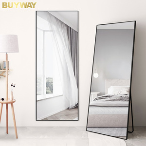Bán buôn đầy đủ chiều dài gương Hợp kim nhôm đầy đủ cơ thể Gương hình chữ nhật mặc quần áo tầng thường vụ treo tường gương - Product Image 1