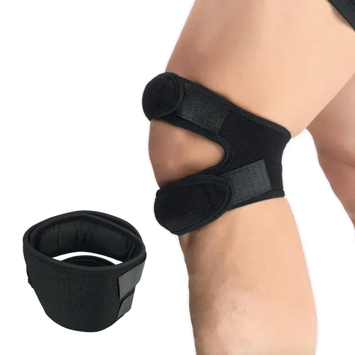 Dual Adjustable Knee Strap Support Open Patella Knee Brace for Pain Relief