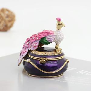 Металлическая шкатулка-украшение в виде тукана из пайета от производителя из Гуандуна, ручная работа, эмаль, для декора дома - Product Image 6