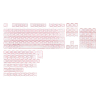 New Products KiiBOOM Transparent PC Keycaps 146 Keys Transparent PC Keycaps Set Double Shot Pbt Custom Print Keycaps