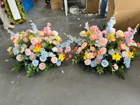 H182 Fleurs de sol aux couleurs vives, fleurs sauvages, fleurs artificielles, décorations de mariage, chemins de table floraux