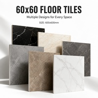 Carreaux de sol 60x60 en porcelaine émaillée, aspect marbre moderne de luxe, antidérapants, pour salle de bain et salle à manger