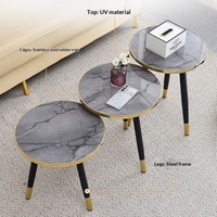 Table basse moderne haut de gamme avec pieds en métal et support en fer, design mobile pour petit appartement, salon, meubles de maison