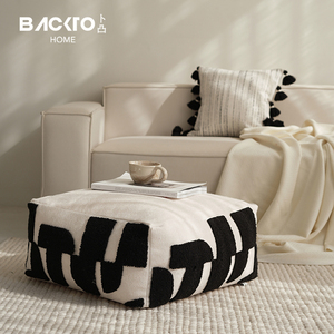 Funda de cojín moderna de lujo para suelo, funda de PUF decorativa para el hogar, taburete bordado otomano, decoración para sala de estar, cojín para asiento, reposapiés - Product Image 1