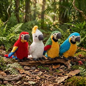 Muñeco de Peluche de Guacamaya Realista Personalizado OEM, Decoración para Habitación de Aves, Algodón PP de Alta Resiliencia, de Fábrica - Product Image 1