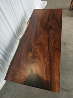Table de salle à manger en bois massif de Raintree, sur mesure, avec bord naturel, pour comptoir ou plateau de table