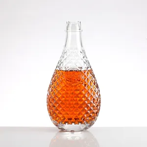زجاجات براندي XO فارغة شفافة عالية الجودة مع فلين