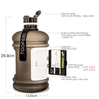 Bouteille d'eau sans BPA personnalisée, shaker sport en plastique givré, gourde en plastique pour usage au bureau imprimée
