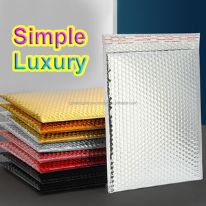 Sacs d'emballage cosmétiques en film épais non toxique couleur or champagne 0,5 mil, 15cmX20cm + 4 sacs à bulles express, vente en gros - Product Image 6