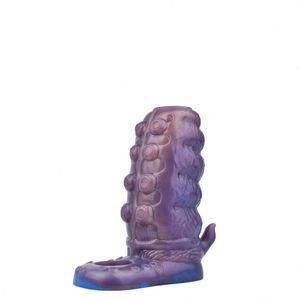 YOCY Men's Thick Thread Raised Cow Penis Ring Silicone Sleeve Fun Toy for Couples Room - Product Image 2