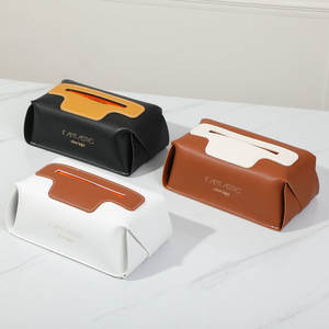 กล่องใส่กระดาษทิชชูหนังสุดหรู ขนาด 20x12x8.5 ซม. สำหรับรถยนต์ บ้าน ห้องน้ำ พร้อมที่ดึงทิชชูออกได้ - Product Image 2