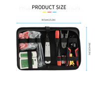 Kit d'outils de réparation de réseau LAN UTP, dénudeur de fils et tournevis avec testeur LAN pour technicien en réseau