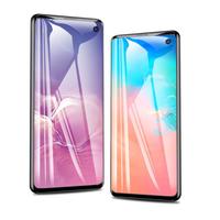 Pelindung Layar Uv Kaca Tempered 9H, Kit Kaca Tempered Melengkung Premium 3D 10D untuk Samsung S10
