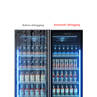 Armoire d'affichage en verre multi-portes commerciale ventilateur refroidisseur de refroidissement congélateur armoire à boissons réfrigérateur