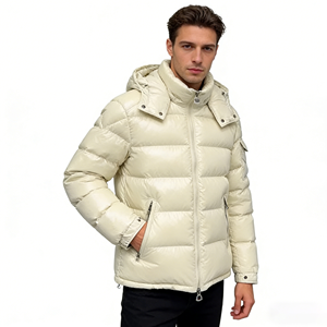 Veste d'hiver chaude et imperméable pour homme, de haute qualité, à capuche, décontractée, avec fermeture éclair à motif léopard, emballage en rouleau - Product Image 2