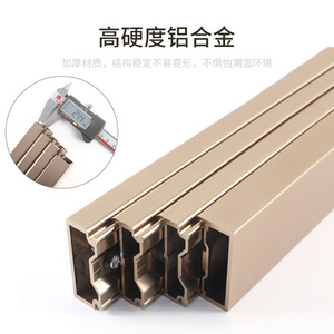 Flat <b>Slide</b> Down Concealed Guide Rail Aluminum Alloy Full Extension For Kitchen Study Cabinet <b>Drawer</b> <b>Slides</b> - Product Image 3
